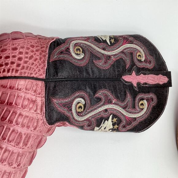 El General Kids Pink Crocodile Cowboy Boots Size 25 Casual - Picture 11 of 14